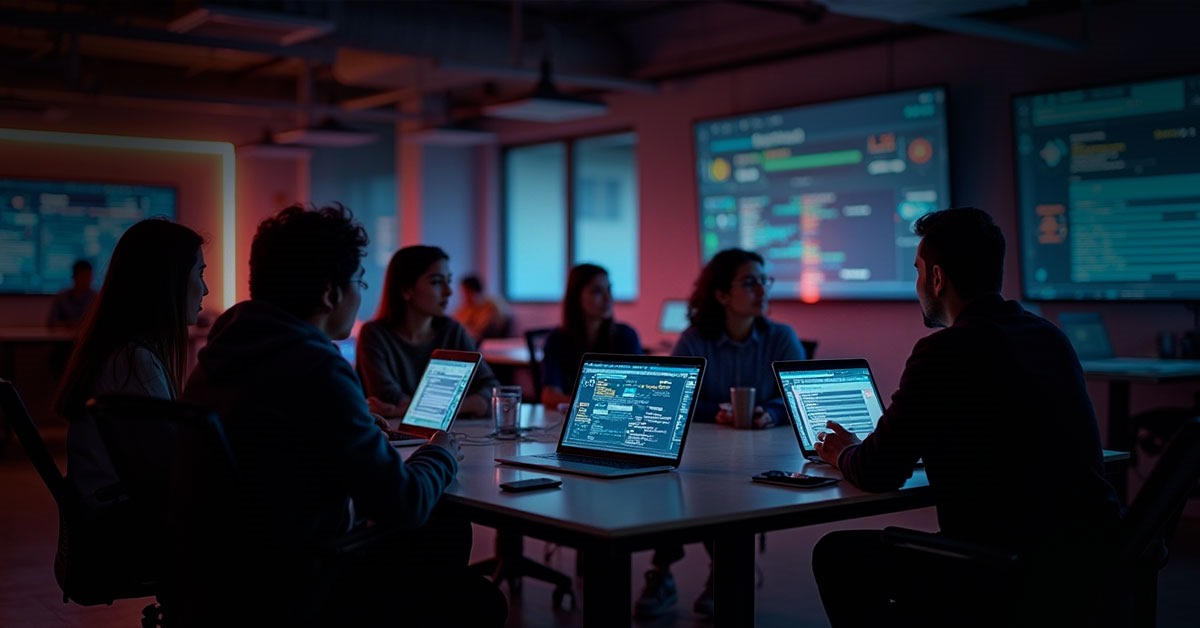 equipo de trabajo analizando datos en tiempo real